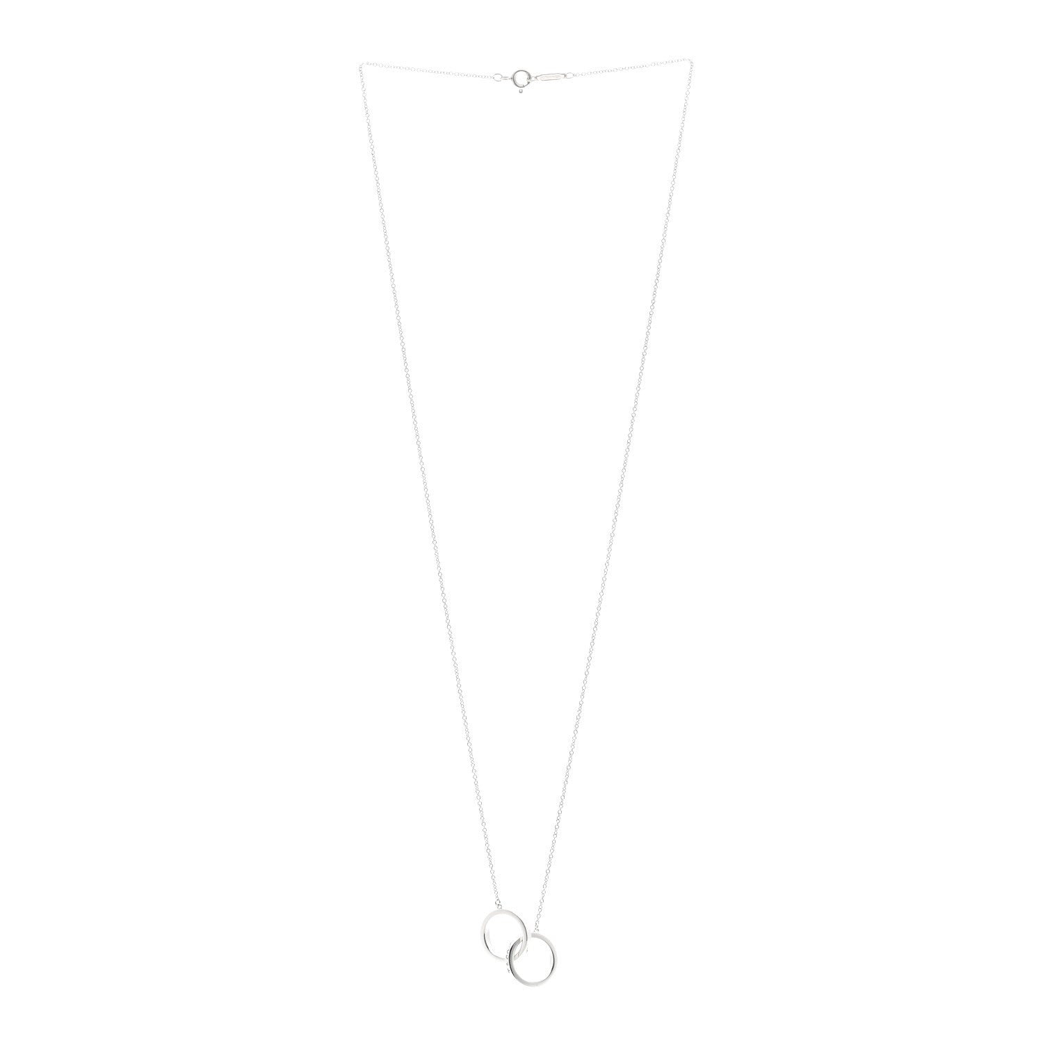 Tiffany Sterling Silver 1837 Interlocking Circles Pendant Necklace 3 of 4