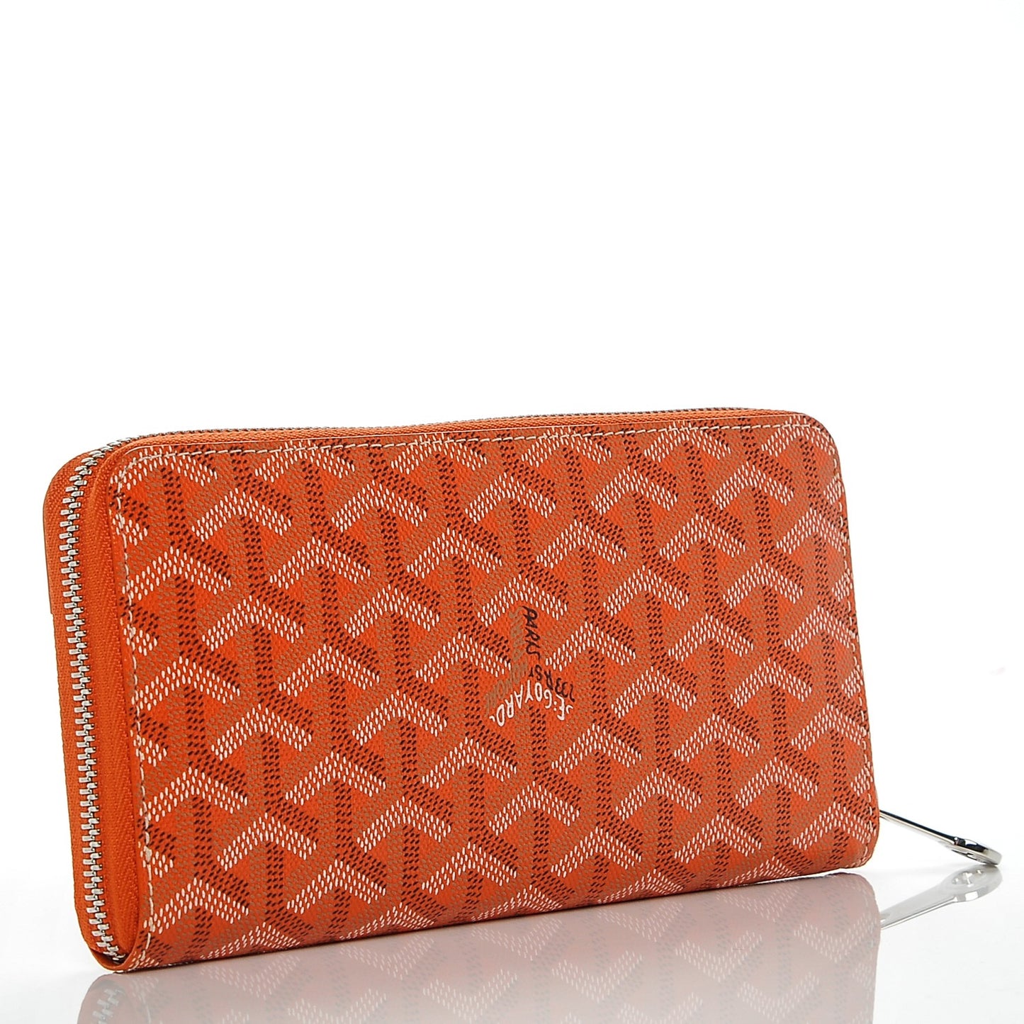 Goyardine Matignon Zip Around GM Wallet Orange