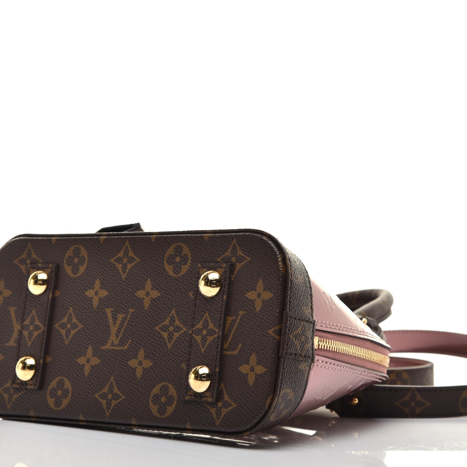 Louis Vuitton Vernis Monogram Alma BB Rose Pale Metallise 8 of 9
