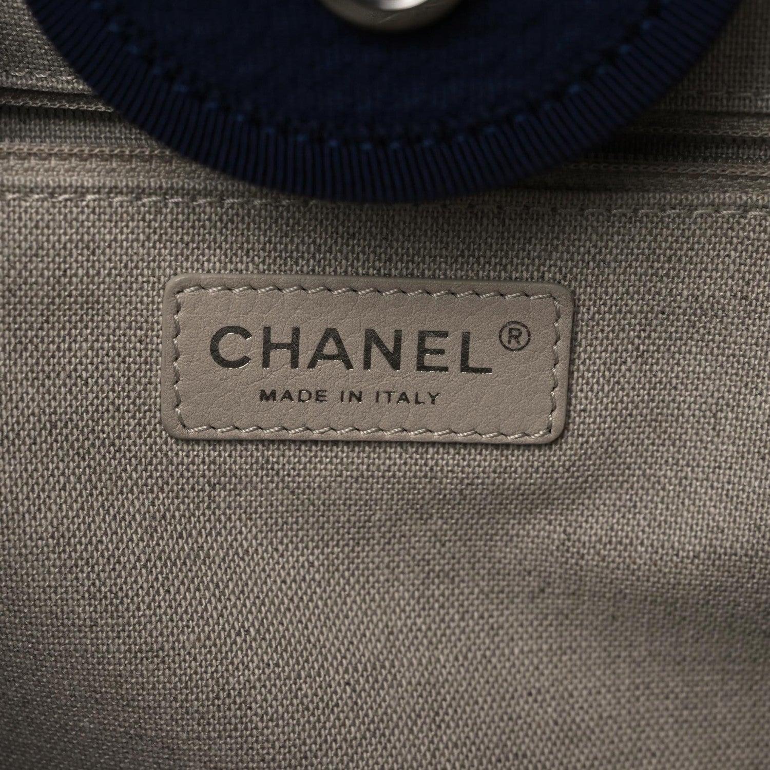 Chanel Mixed Fibers Calfskin Medium Deauville Tote Dark Blue 12 of 13