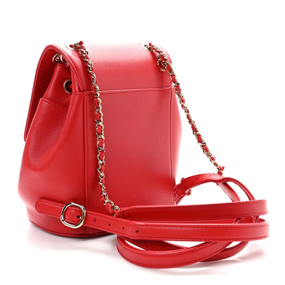 Chanel Lambskin CC Mania Backpack Red 3 of 9