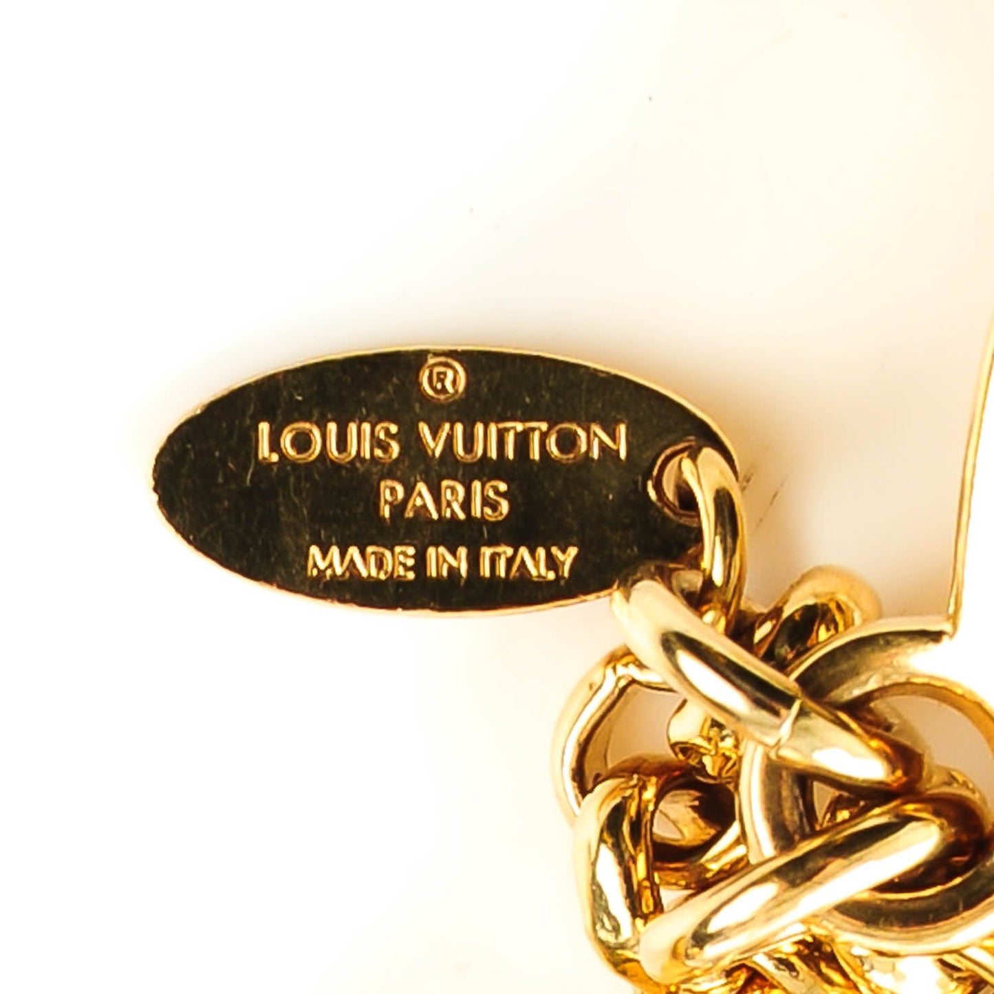 Fleur De Monogram Bag Charm Dore