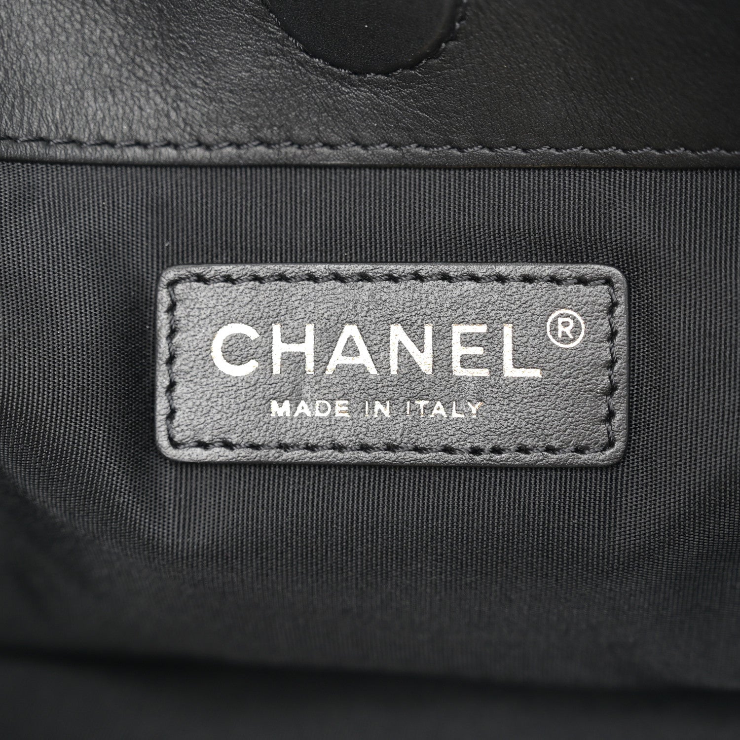 Chanel Calfskin Quilted Chain Flat Tote Black 6 of 10