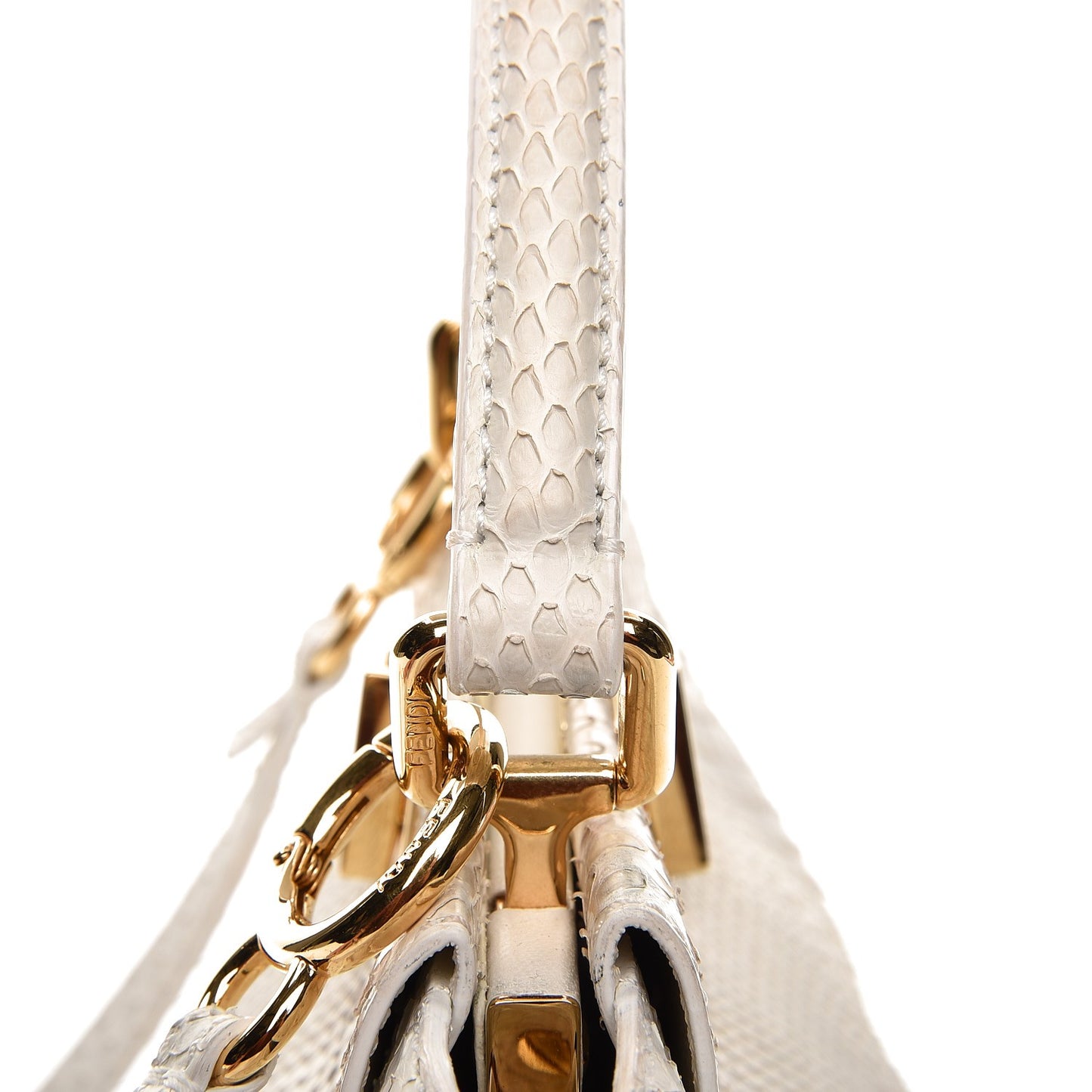 Python Mini Peekaboo Iconic Satchel White