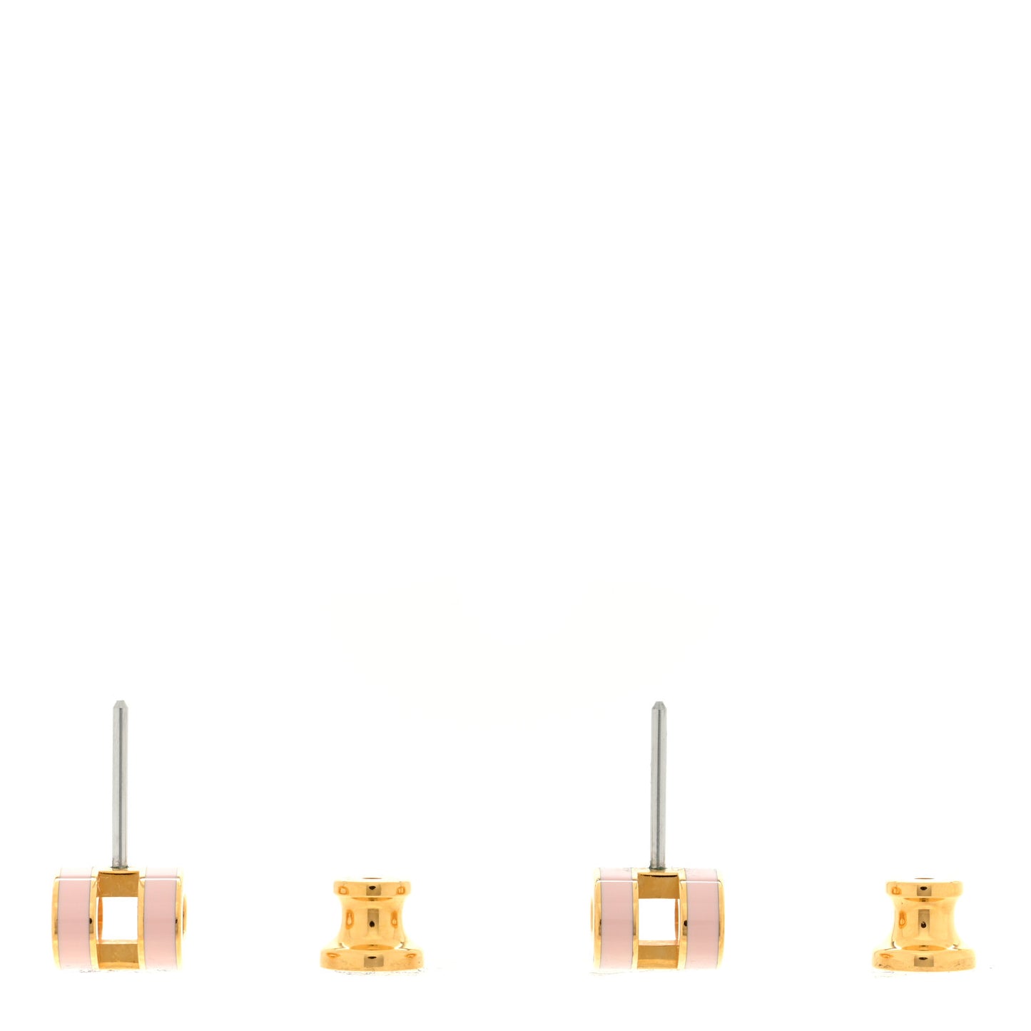 Rose Gold Lacquered Mini Pop H Earrings Rose Sakura