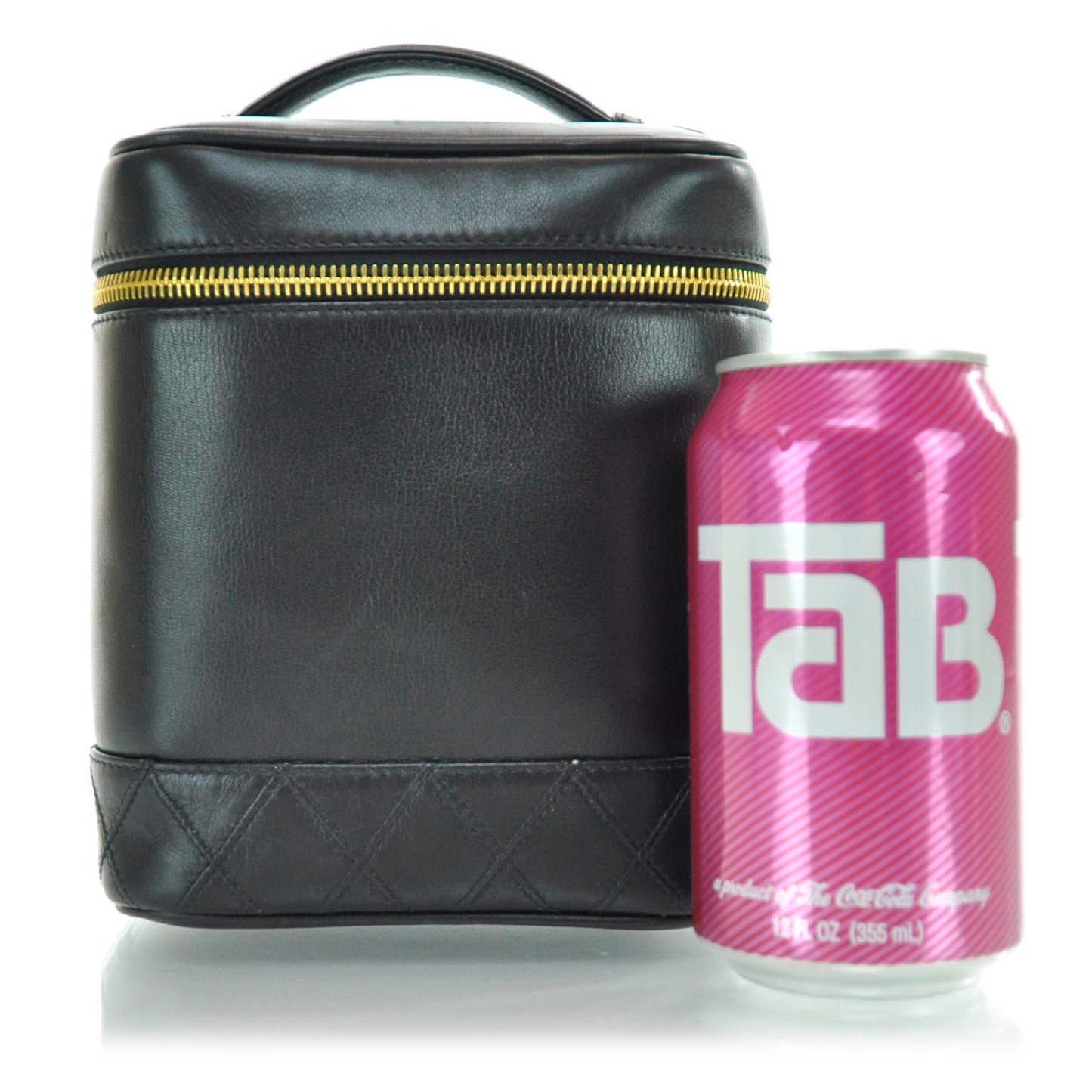 Lambskin Vanity Cosmetic Bag Black