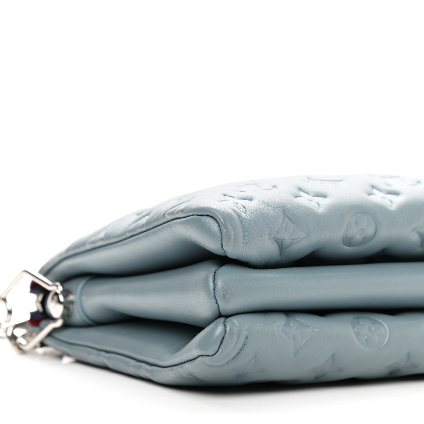 Lambskin Embossed Monogram Coussin PM Blue Glacier