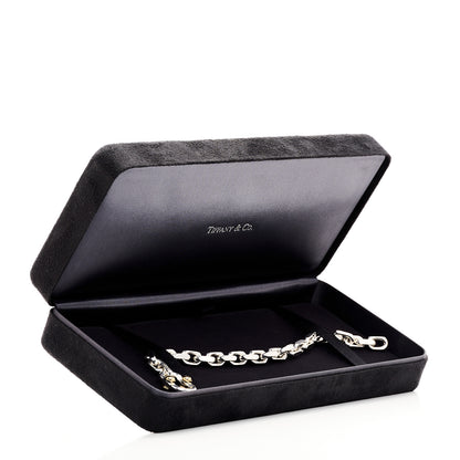 Tiffany Sterling Silver 18K Yellow Gold Wide Makers Chain Link Bracelet 6 of 6