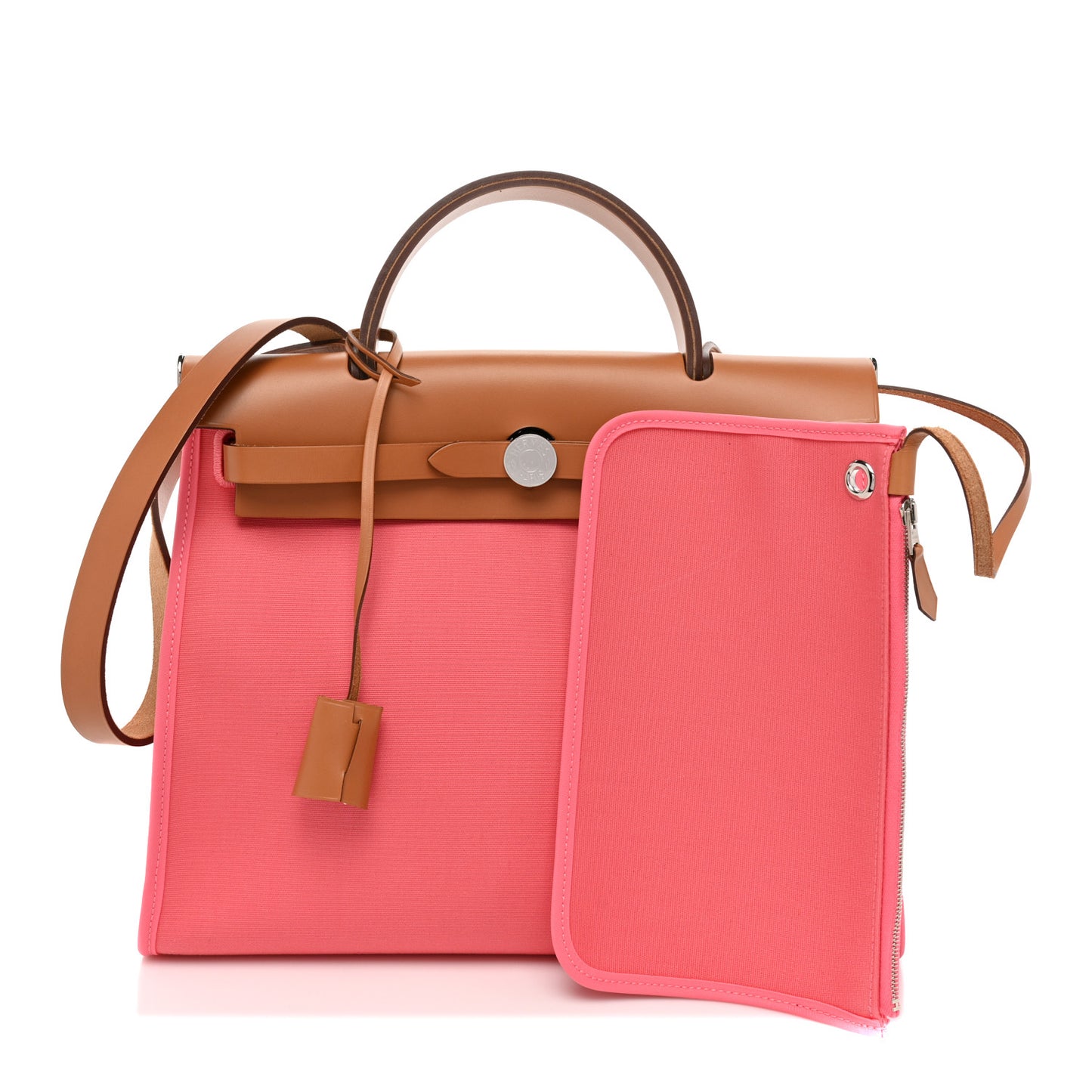 Vache Hunter Toile Herbag Zip 31 PM Rose Azalee Natural