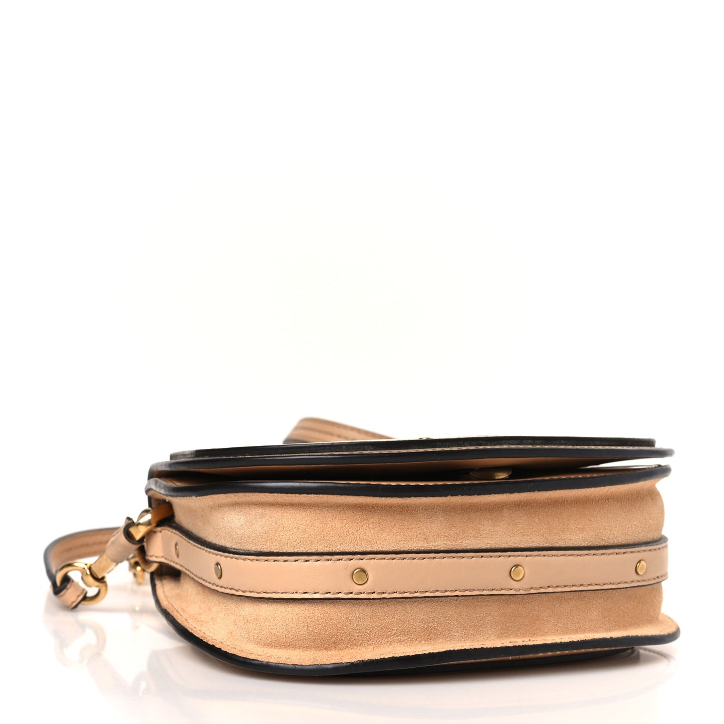 Patent Suede Small Nile Bracelet Bag