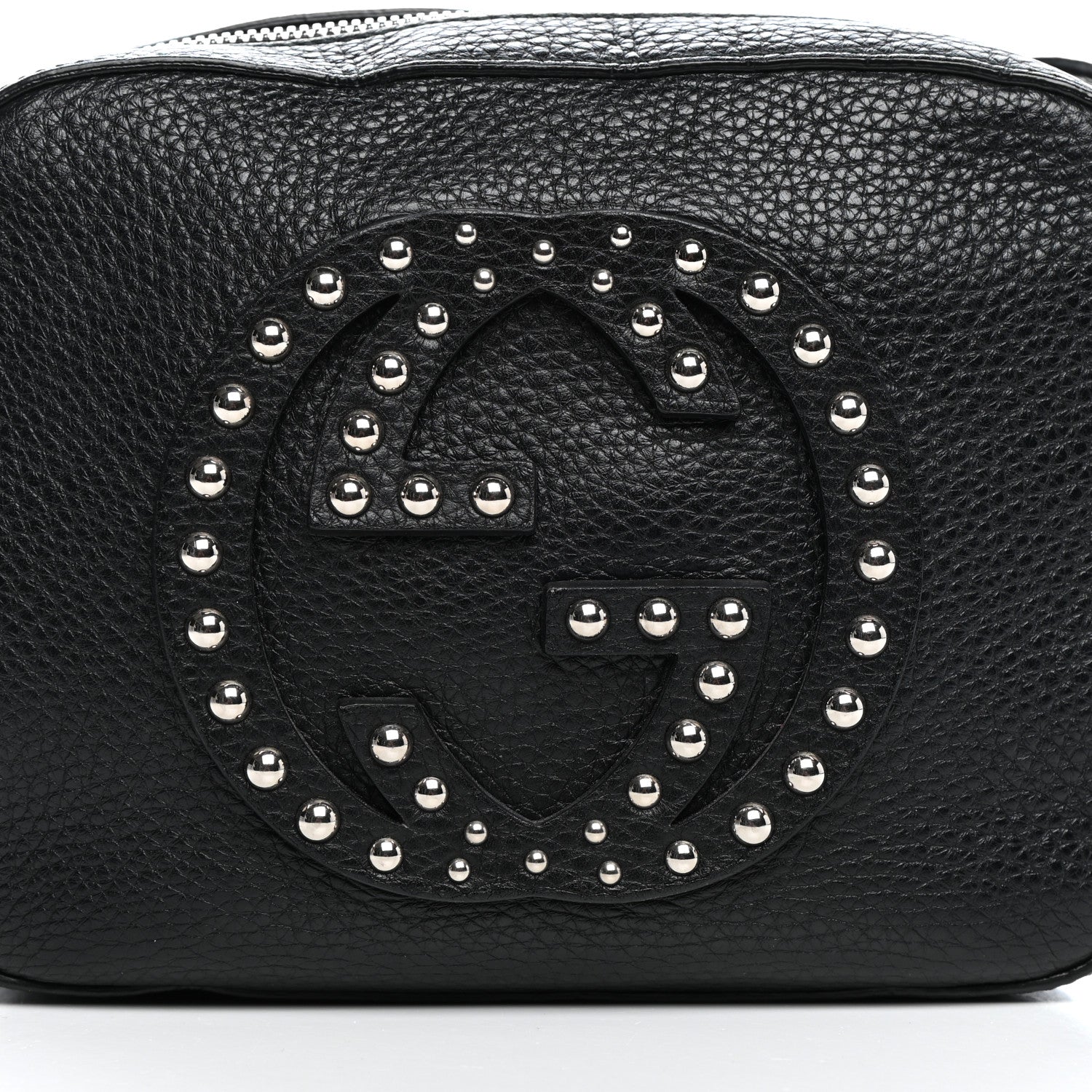 Gucci Pebbled Calfskin Studded Small Soho Disco Bag Black 10 of 10