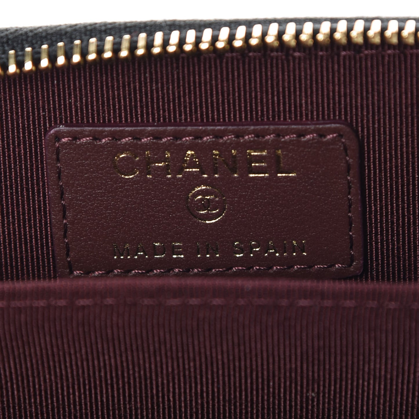 Caviar Quilted Zip Coin Purse Black