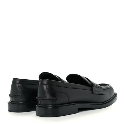 Fendi Calfskin Karligraphy Loafers 39 Black 4 of 9