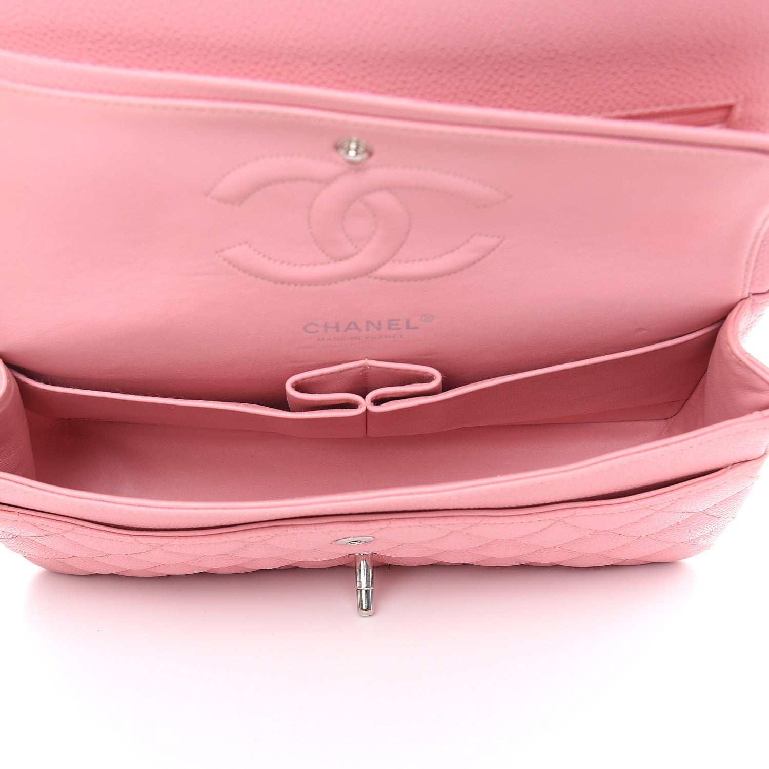 Chanel Caviar Quilted Medium Double Flap Pink 5 of 16