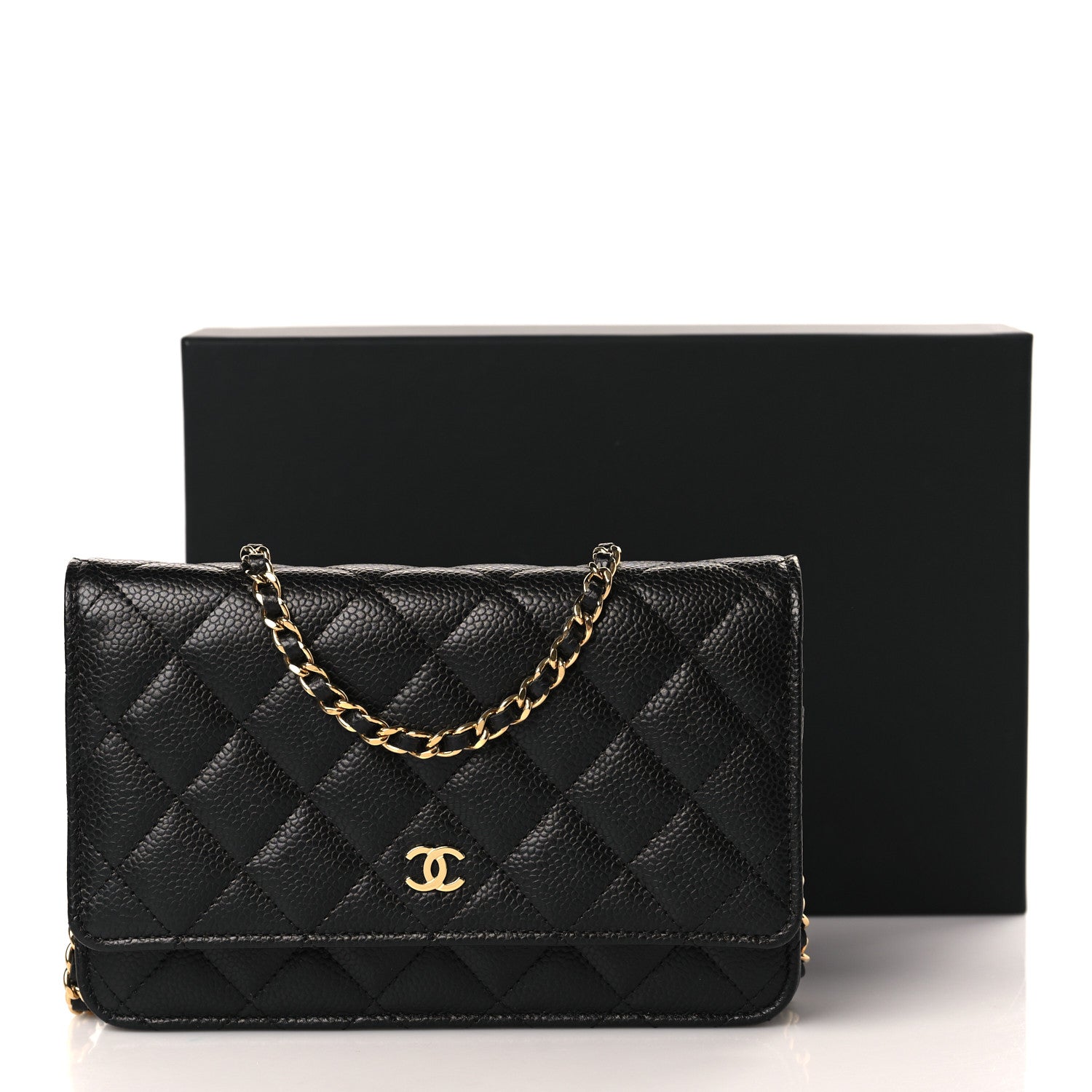 Chanel Caviar Quilted Wallet on Chain WOC Black 10 of 10