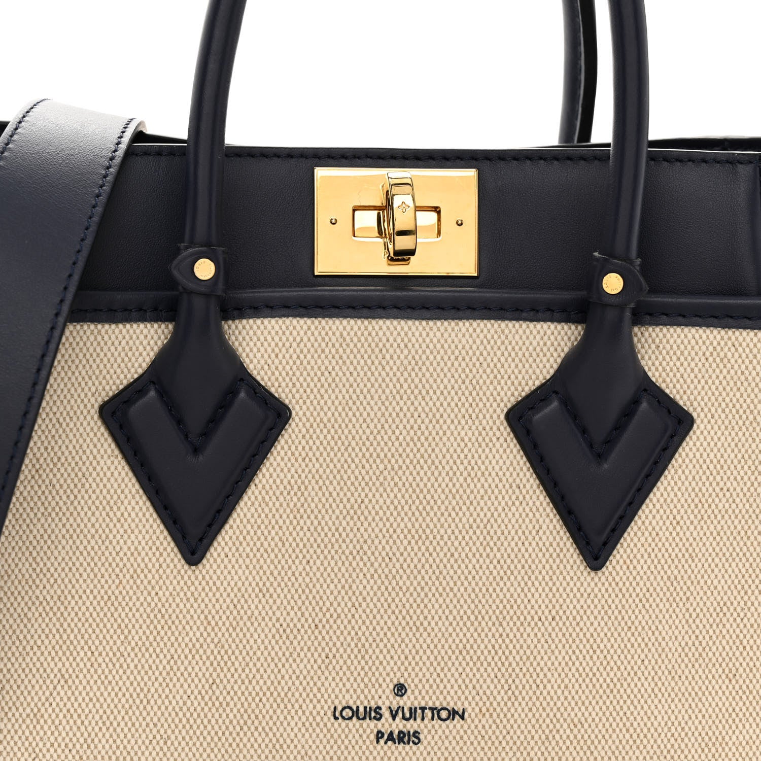 Louis Vuitton Canvas Calfskin Monogram On My Side PM Navy Blue 7 of 9