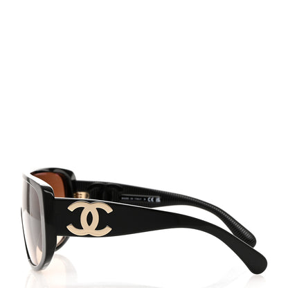 Chanel Acetate Shield Sunglasses 5495 Black 3 of 8