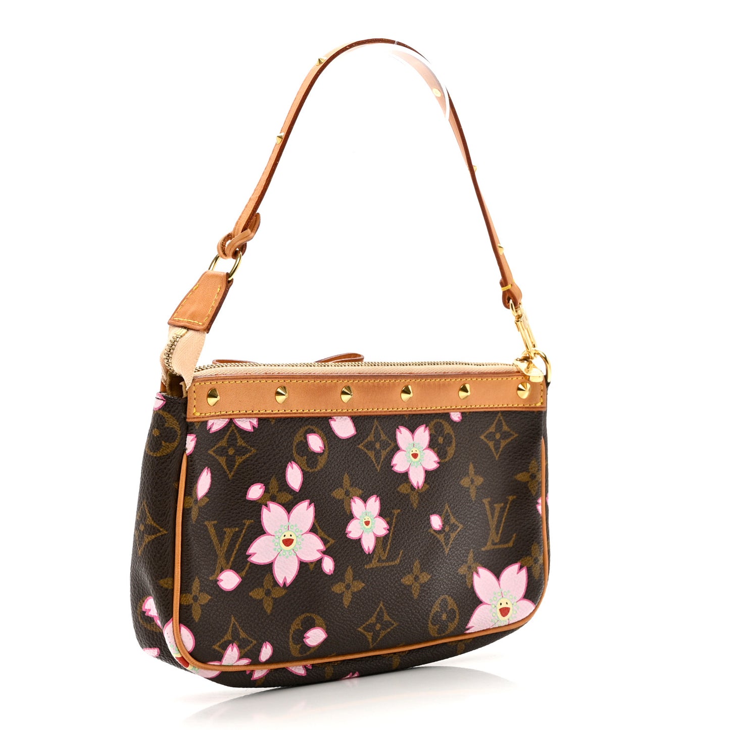 Monogram Cherry Blossom Pochette Accessories Brown