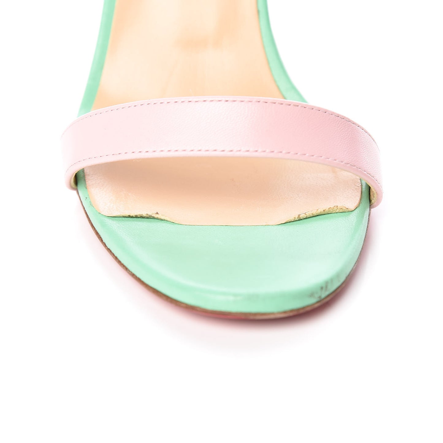 Shiny Nappa PVC Jonatina 100 Sandals 38 Opal