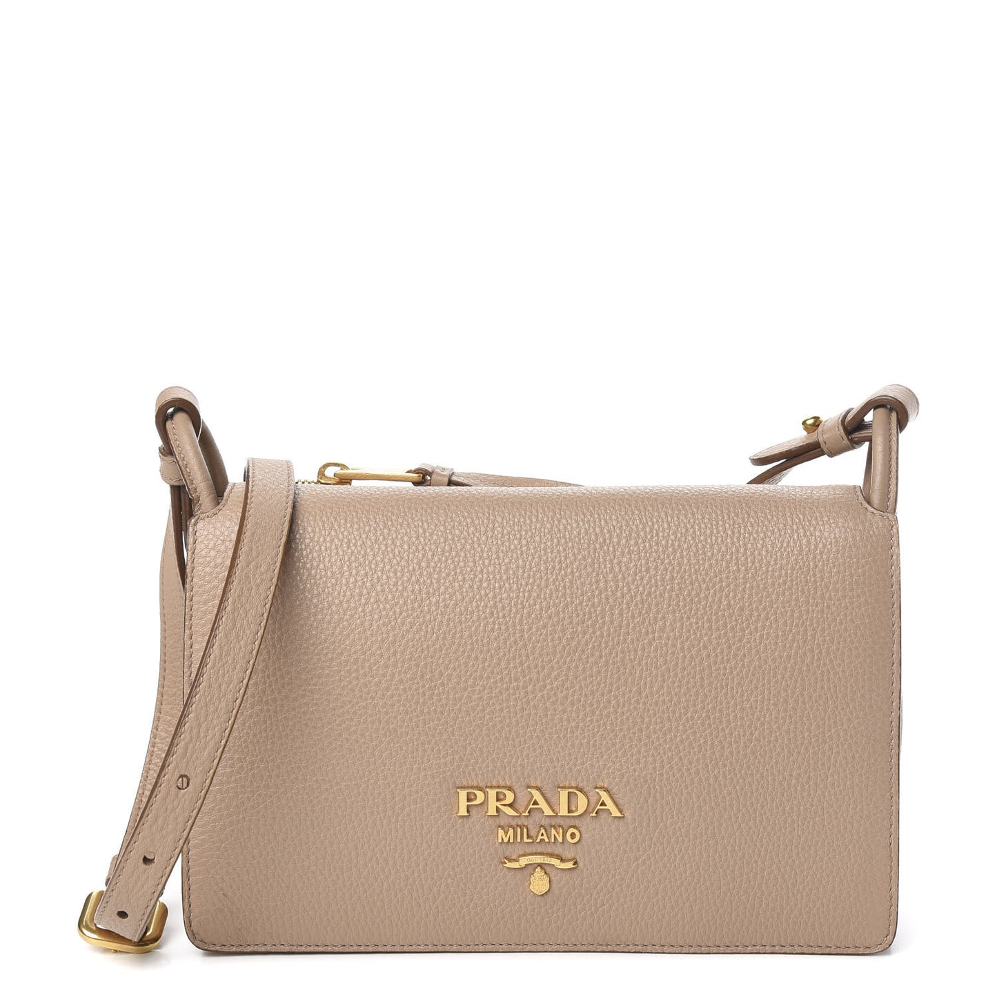 Vitello Daino Crossbody Flap Argilla