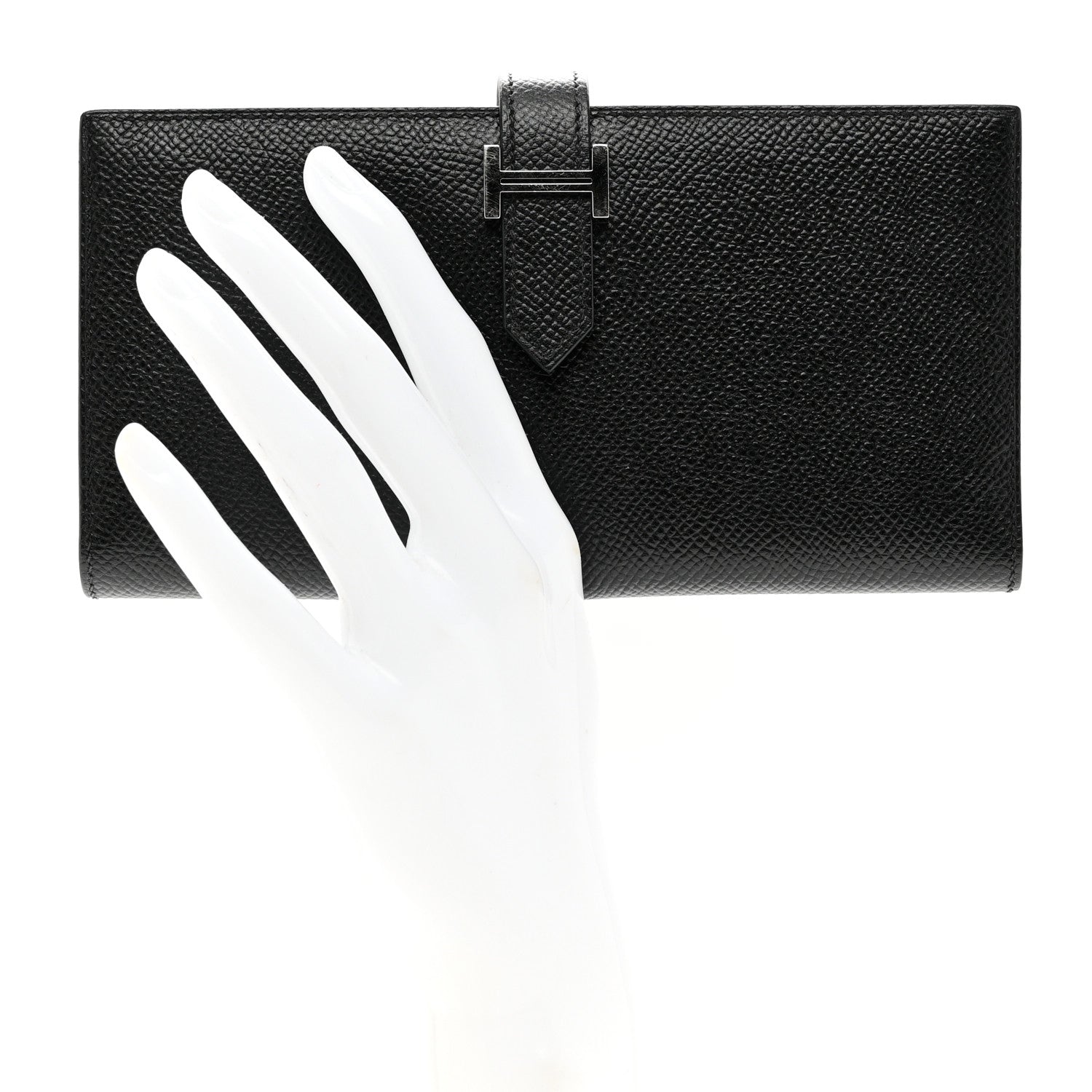 Hermes Epsom Bearn Gusset Wallet Black 2 of 7