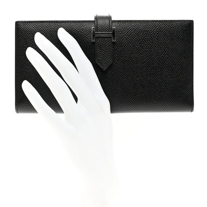 Hermes Epsom Bearn Gusset Wallet Black 2 of 7