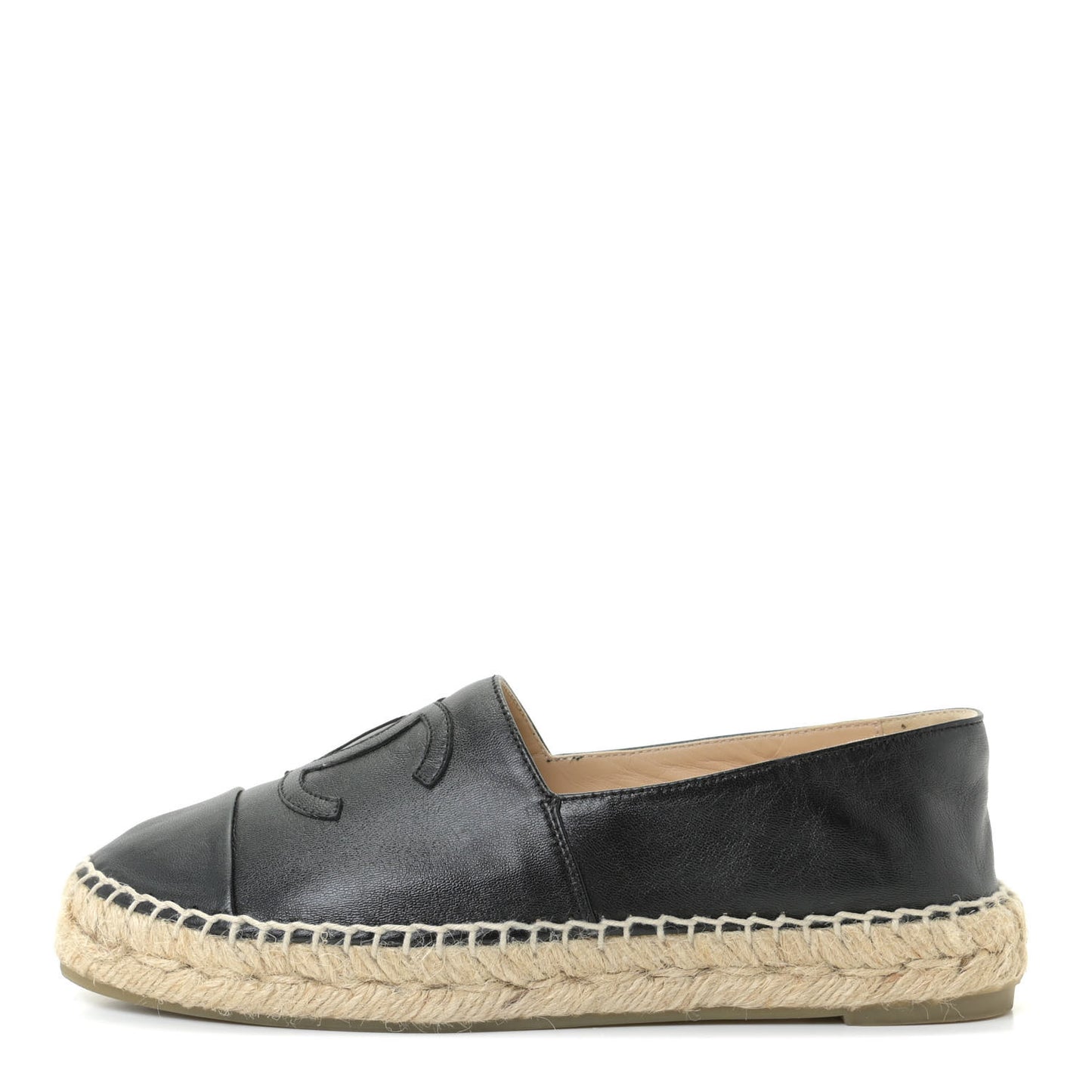 Lambskin CC Espadrilles 36 Black