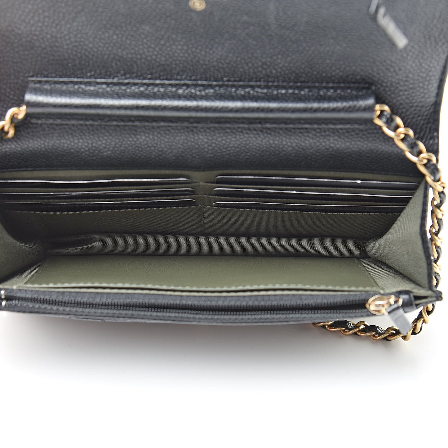 Caviar Quilted Boy Wallet On Chain WOC Black