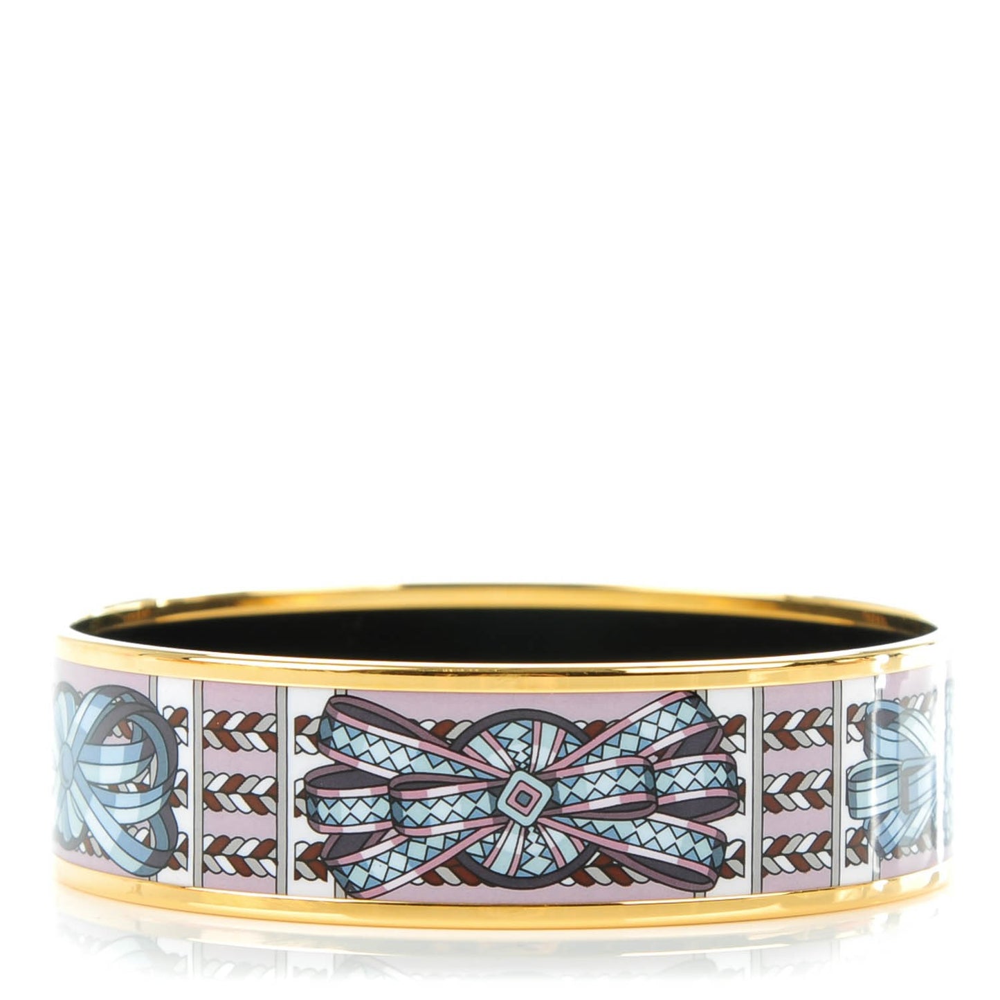 Enamel Printed Wide Rubans du Cheval Bracelet 70 Colorise