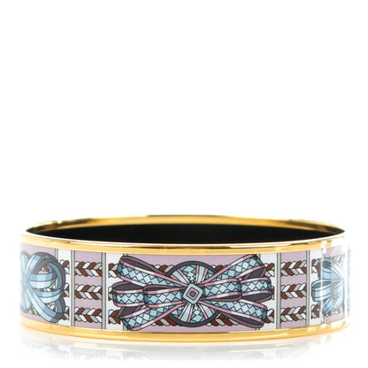 Hermes Enamel Printed Wide Rubans du Cheval Bracelet 70 Colorise 1 of 5