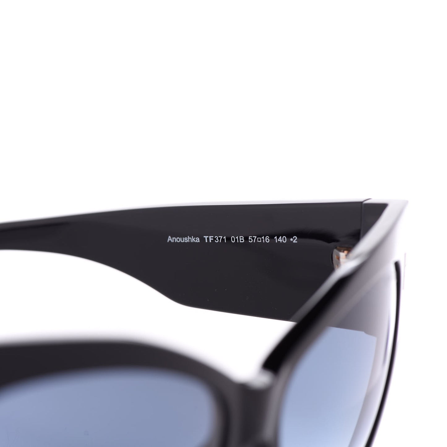 Acetate Anoushka Cat Eye Sunglasses TF371 Black