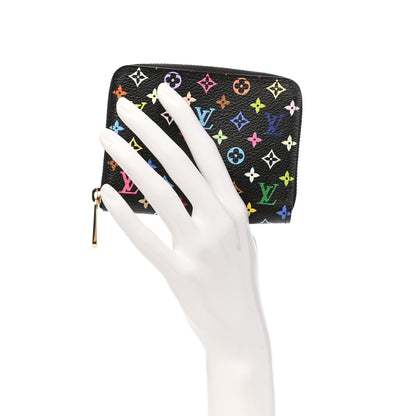 Louis Vuitton Monogram Multicolor Zippy Coin Purse Black Grenade 2 of 6