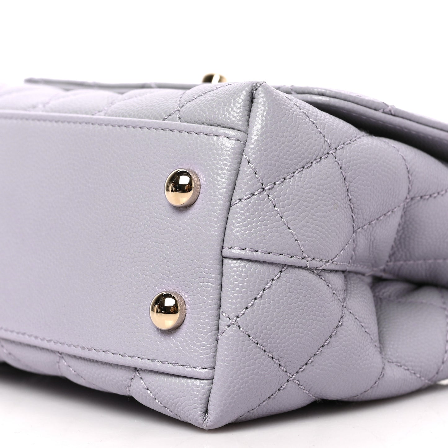 Caviar Quilted Extra Mini Coco Handle Flap Light Purple