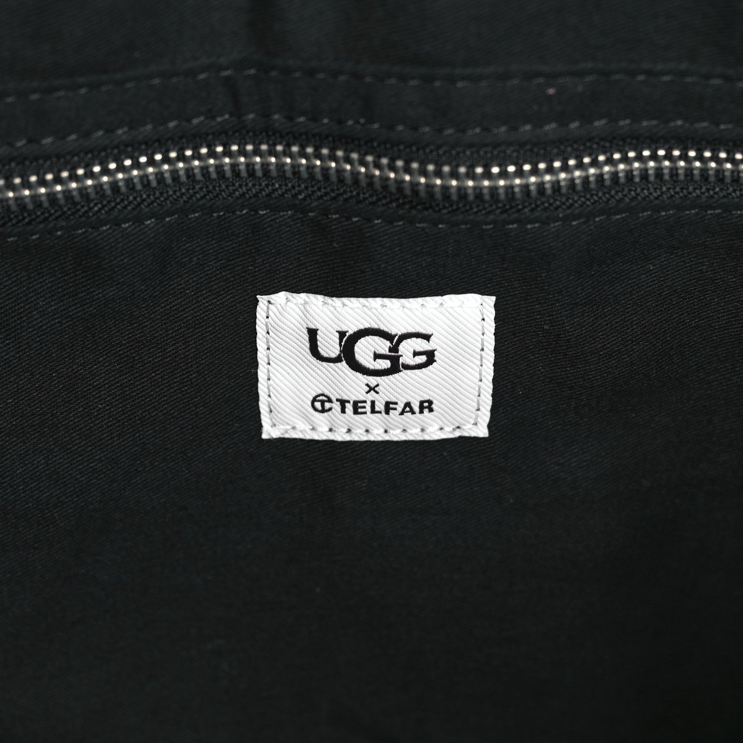 Telfar X UGG Suede Shearling Large Shopping Bag Black 6 of 11
