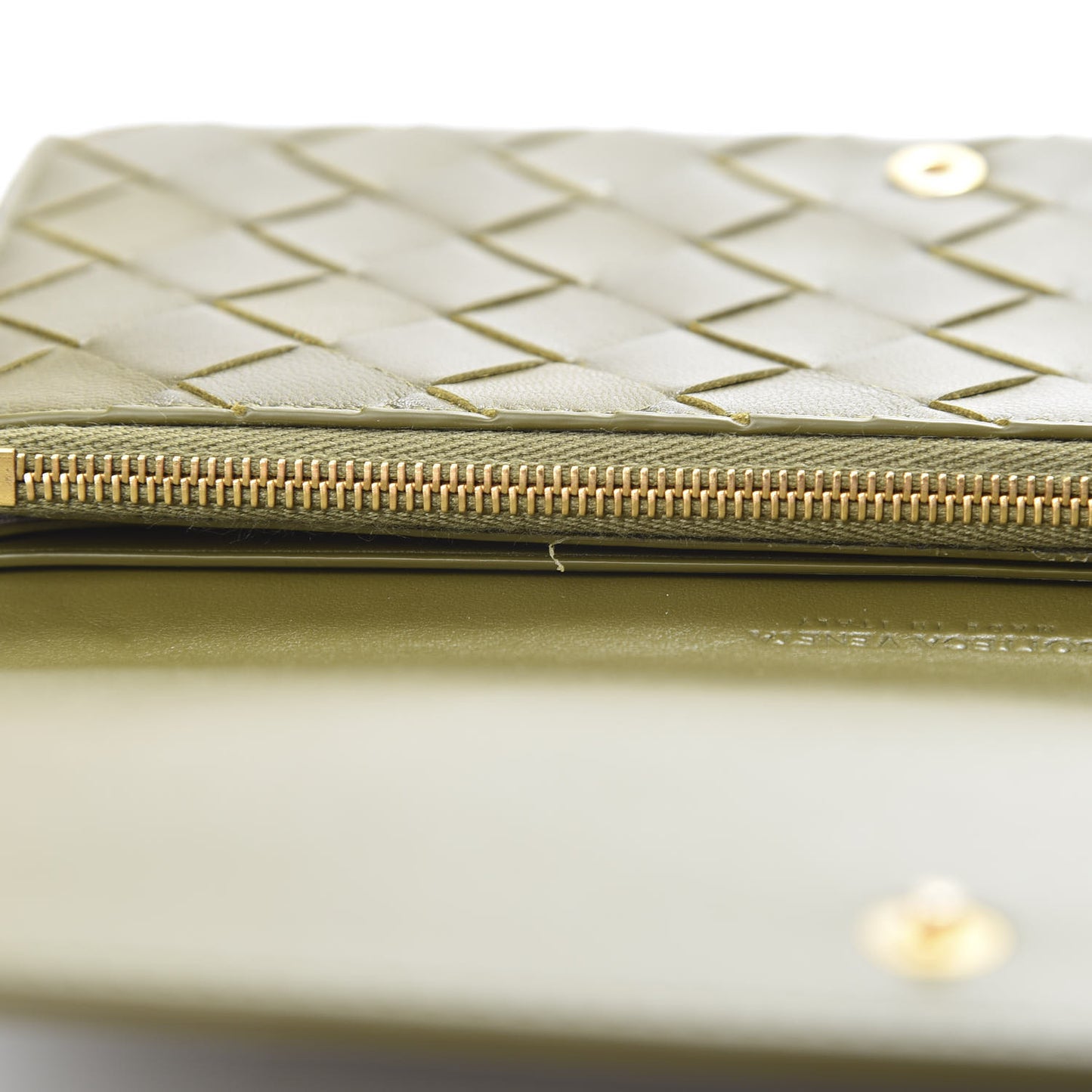 Nappa Intrecciato Continental Flap Wallet Mud