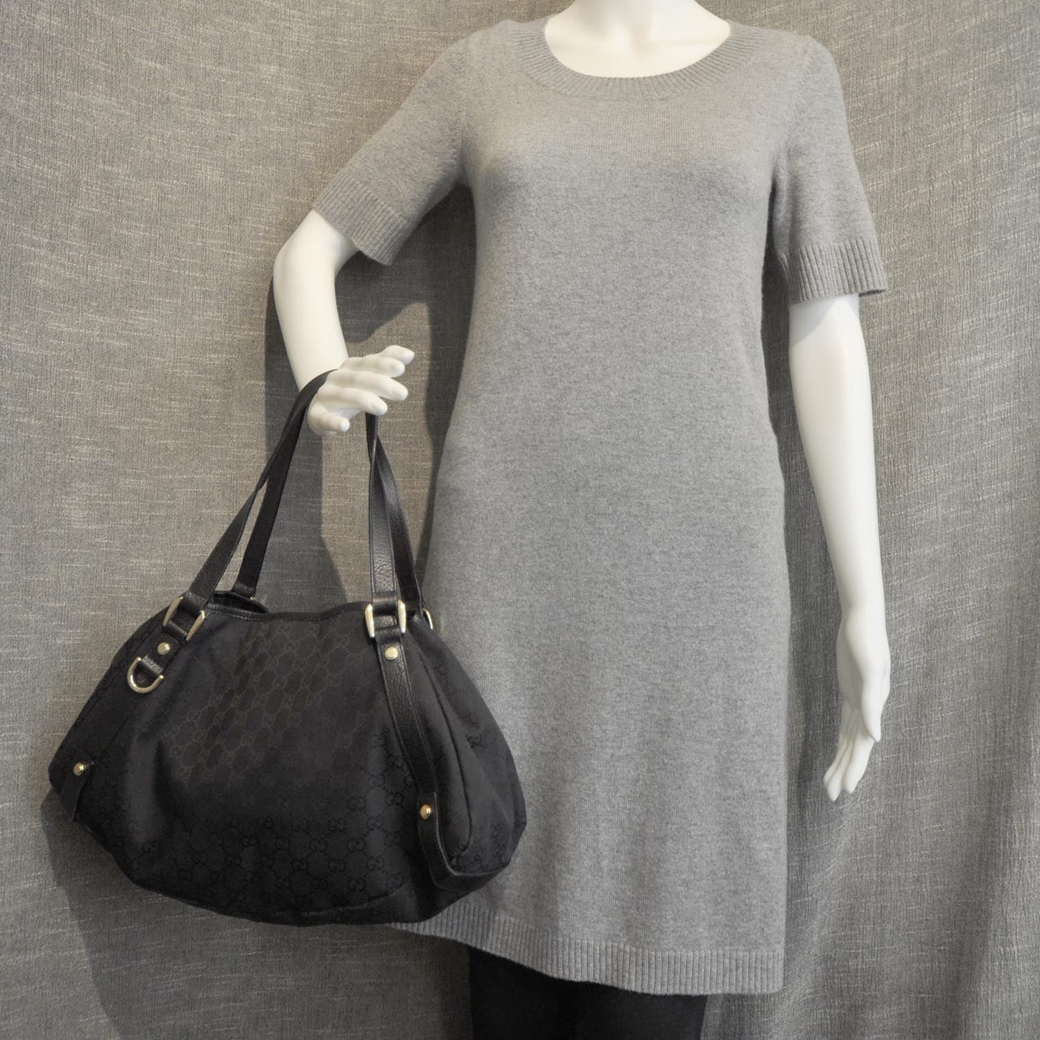 Gucci Monogram Medium Abbey Shoulder Bag Black 2 of 8