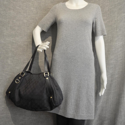 Gucci Monogram Medium Abbey Shoulder Bag Black 2 of 8
