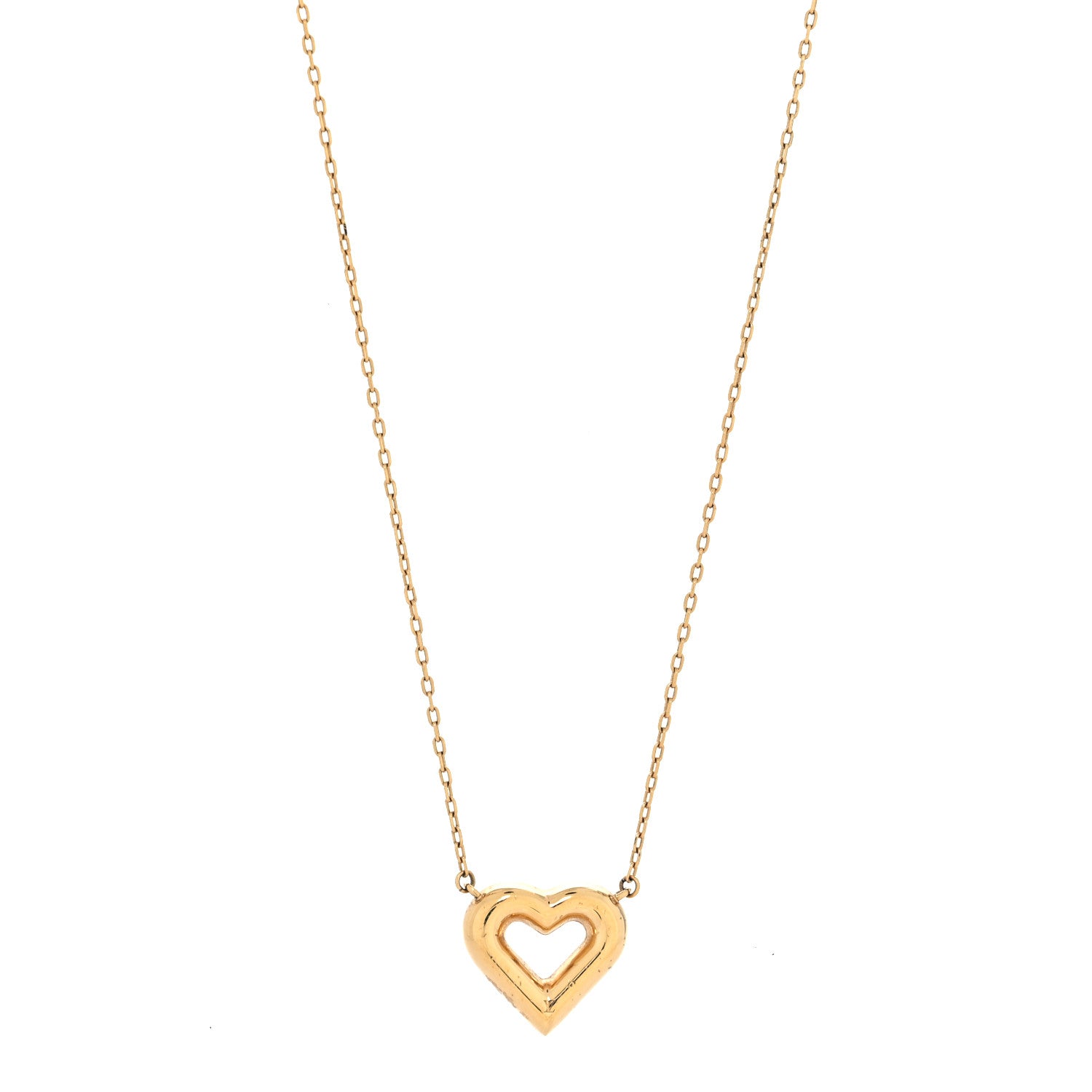 Louis Vuitton Metal LV and Me Heart Necklace Gold 1 of 7