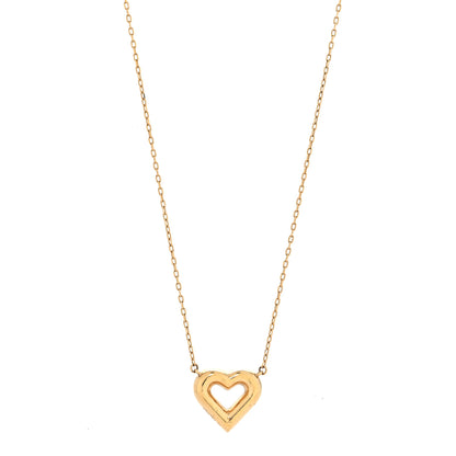 Louis Vuitton Metal LV and Me Heart Necklace Gold 1 of 7
