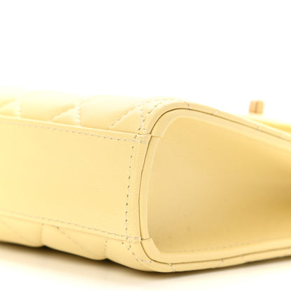 Chanel Lambskin Quilted Pearl Crush Phone Holder With Chain Yellow 11 of 12