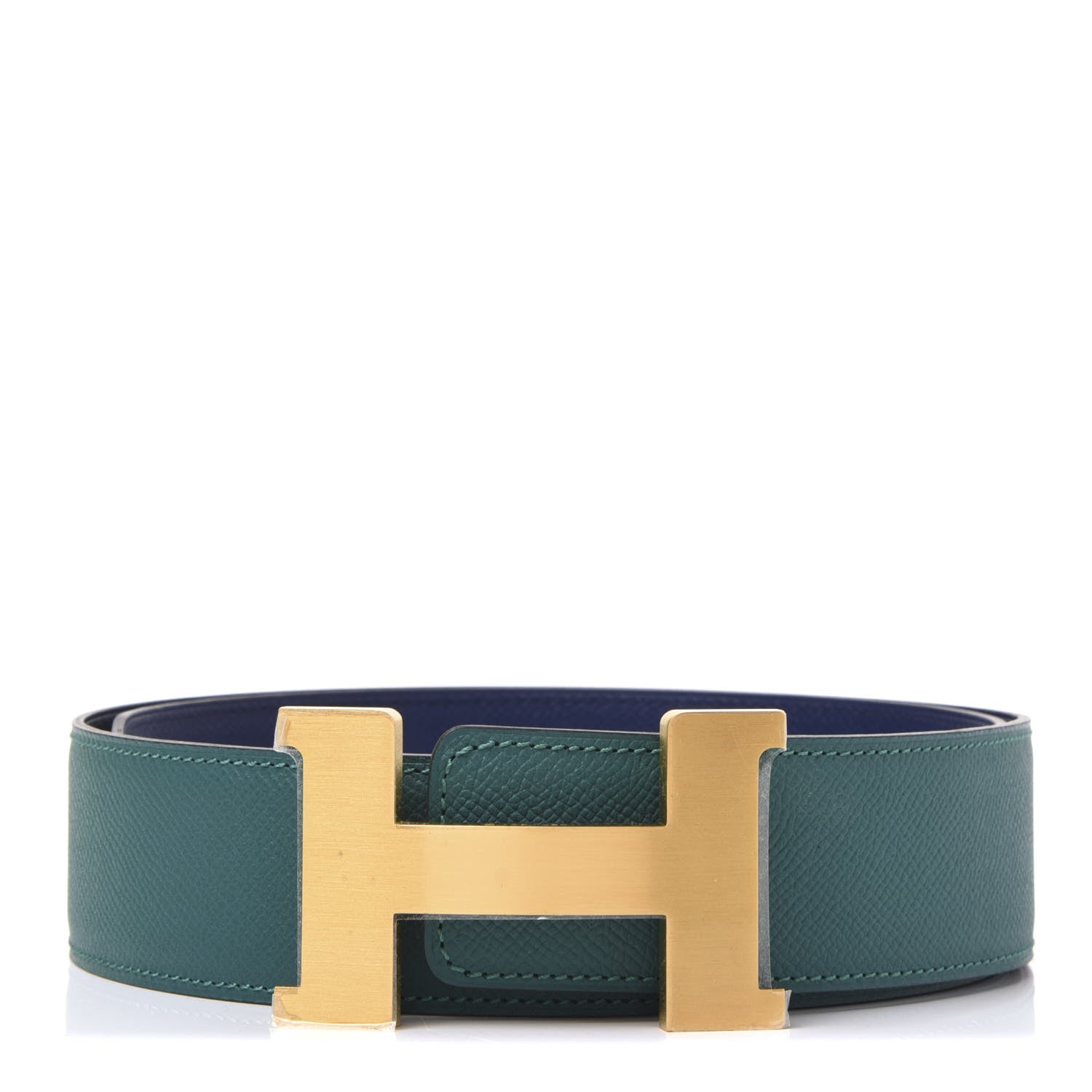 Hermes Epsom 42mm Constance H Belt 80 Malachite Bleu Saphir 1 of 7