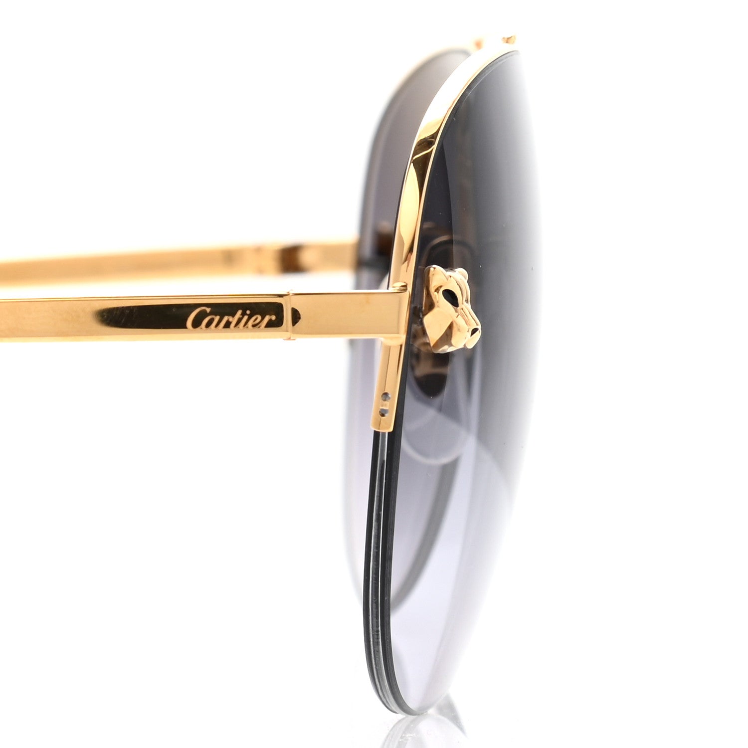 Cartier Panthere De Cartier Aviator Sunglasses Gold 5 of 11