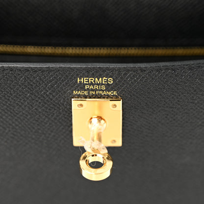 Hermes Epsom Kelly Sellier 25 Black 6 of 15