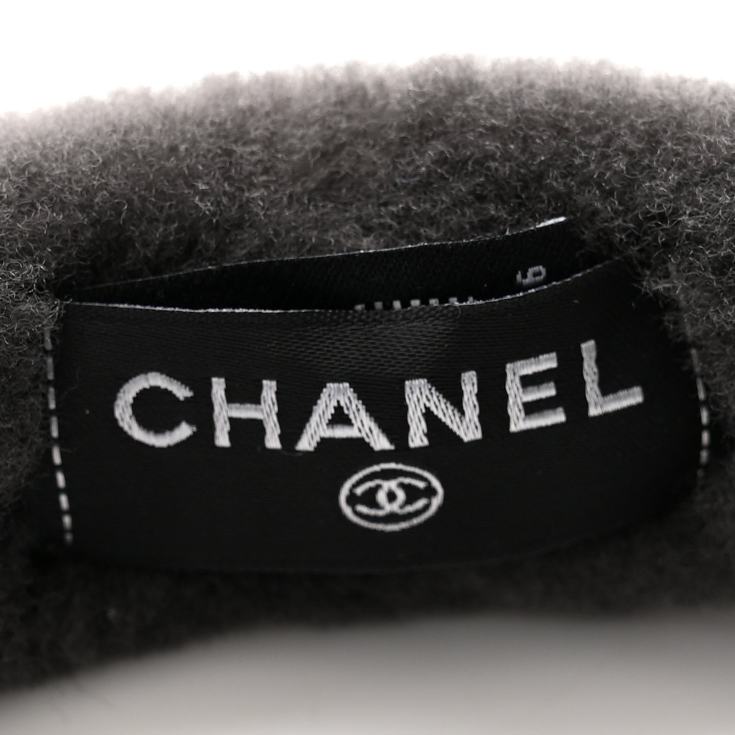 Shearling CC Ear Muffs Dark Grey