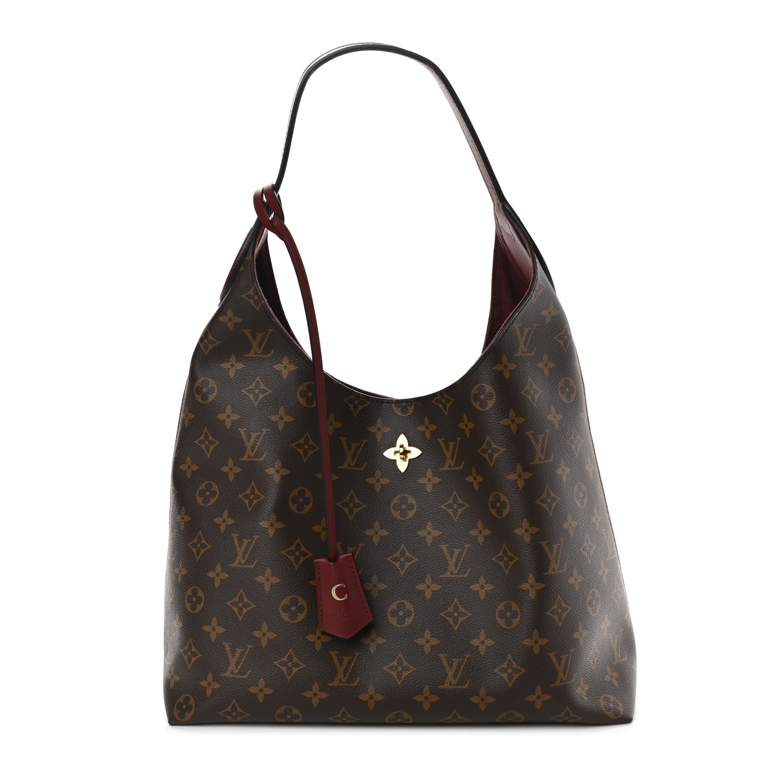 Louis Vuitton Monogram Flower Hobo Bordeaux 1 of 12