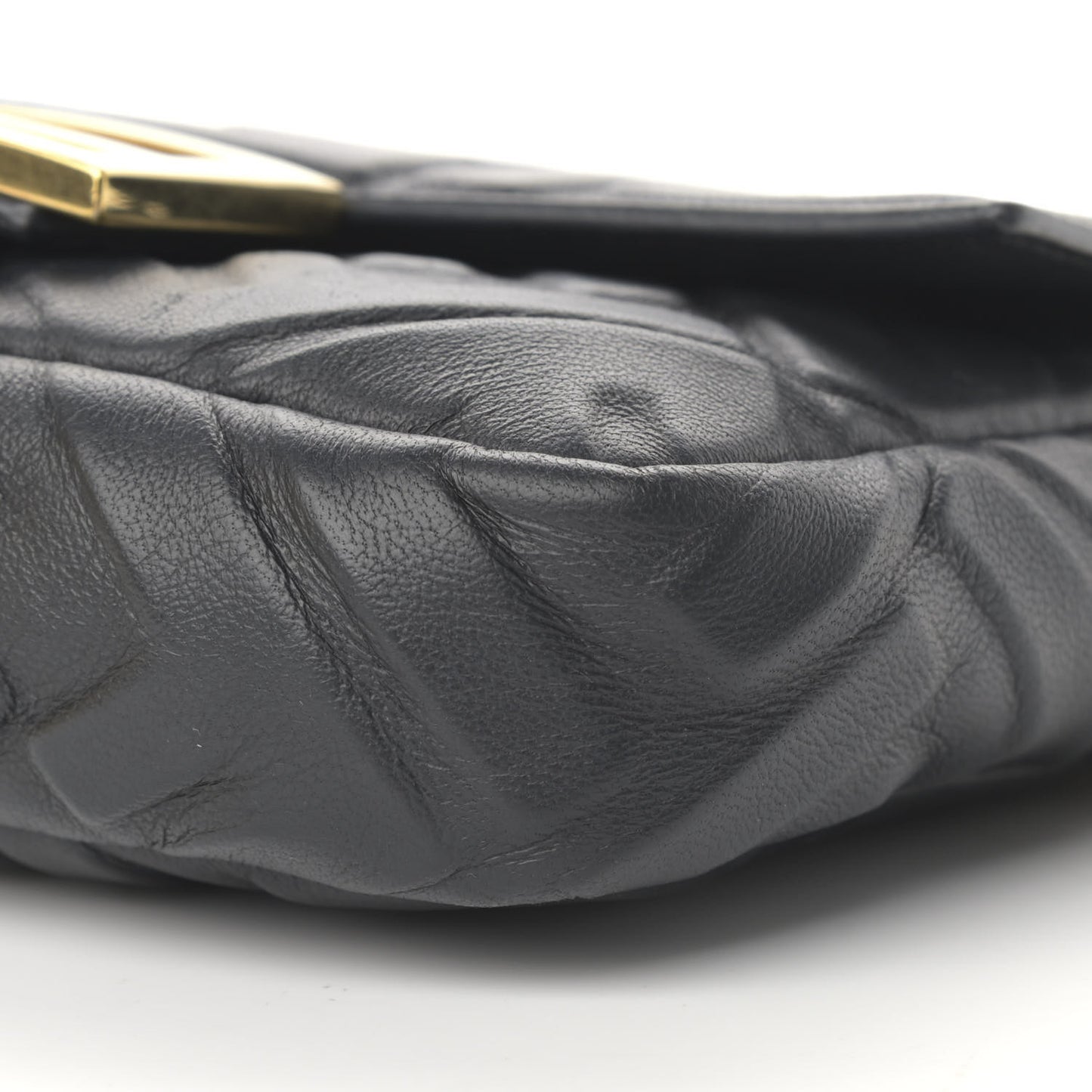 Nappa FF 1974 Embossed Mini Baguette Black