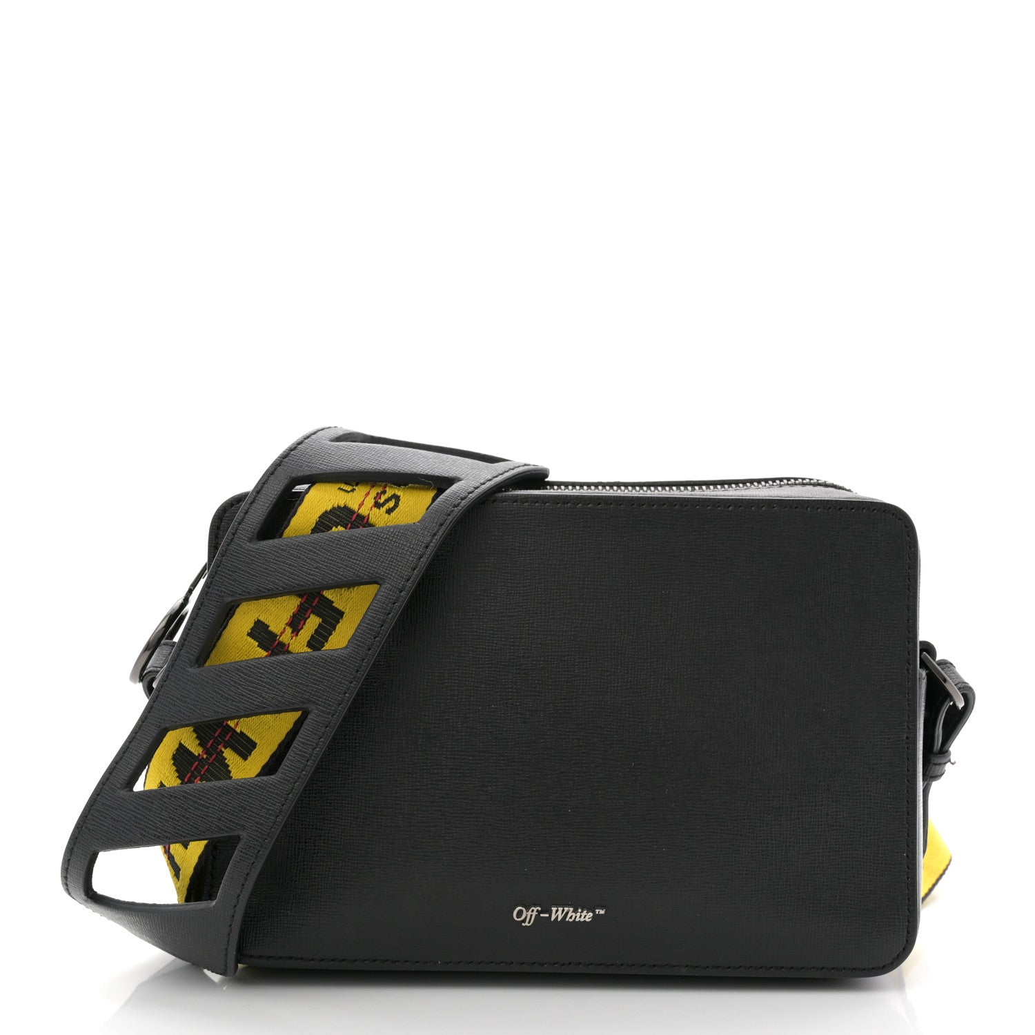 Off-White Saffiano Logo Belt Bag Crossbody Bag Black 1 of 12
