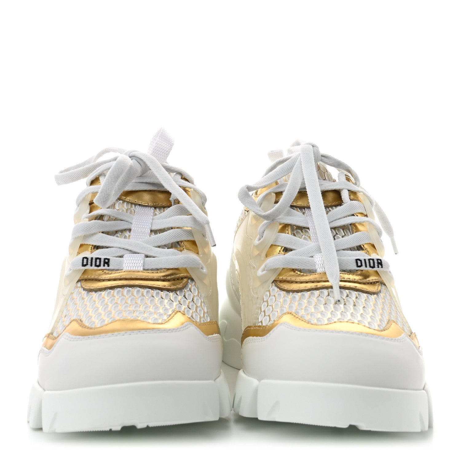 Christian Dior Mesh D-Connect Sneakers 37.5 Gold 3 of 8