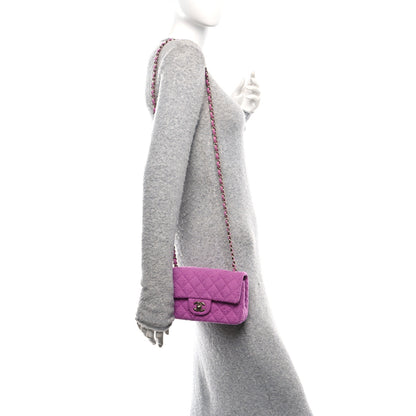 Chanel Tweed Quilted Mini Rectangular Flap Purple 2 of 10