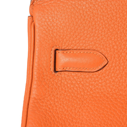 Hermes Taurillon Clemence Birkin 35 Orange 27 of 32